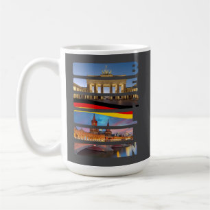 Caneca De Café Minimalista Berlim Alemanha Silhueta da Cidade