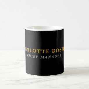 Caneca De Café Minimalista Clássico Profissional Cor Dourada Pret