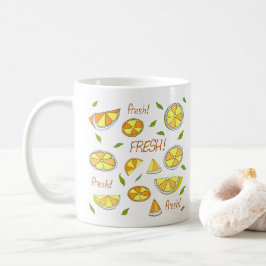 Caneca De Café Minimalista de Verão Fofa Fruta é fresca
