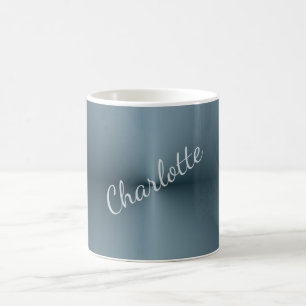 Caneca De Café Minimalista Elegante Clássico Nome Profissional