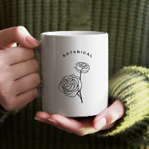 Minimalista Floral Nature Inspirada Simples Branco