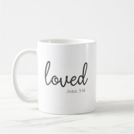 Caneca De Café Minimalista João 3:16 amou
