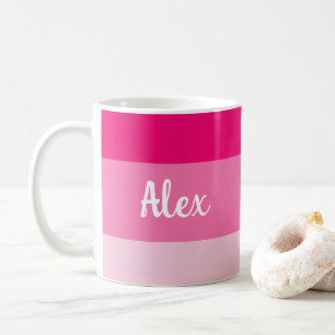 Caneca De Café Minimalista Moderno Simples Monograma Rosa