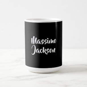 Caneca De Café Minimalista Profissional Nome Personalizado