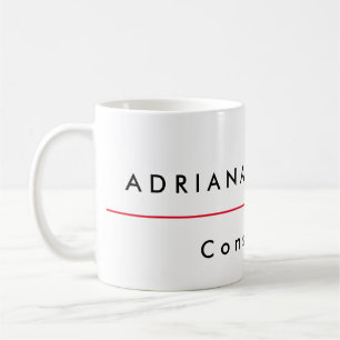 Caneca De Café Minimalista simples preto branco