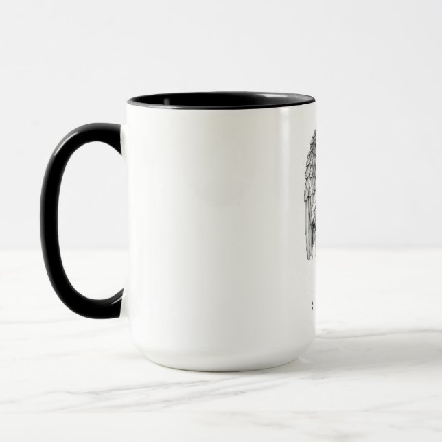 Caneca de Café Minimalista Voo do Ícaro (Esquerda)