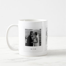 Caneca De Café Minimalistic Couple 3 Polaroid Photos Wedding