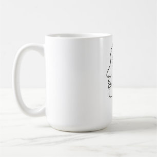 Caneca De Café Mínimo de Arte de Linha