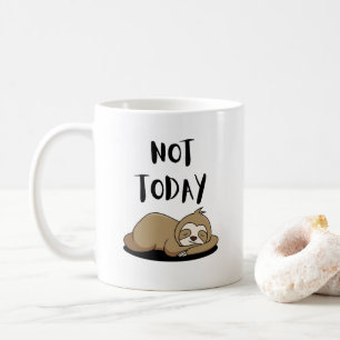 Caneca De Café Mínimo de citação engraçado NÃO HOJE