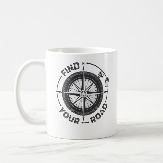 Caneca De Café Mínimo de Compass Mug de Moto (Esquerda)