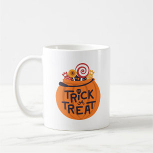 Caneca De Café Mínimo de Feliz Halloween Brilhante Joy