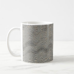 Caneca De Café Mínimo de Ondas de Café