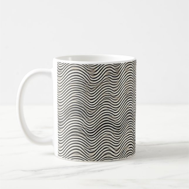 Caneca De Café Mínimo de Ondas de Café (Esquerda)