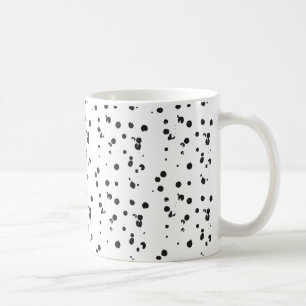 Caneca De Café Mínimo de pontos pretos Abstrato com ponta picada