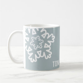 Caneca De Café Mínimo de Snowflakes Mug
