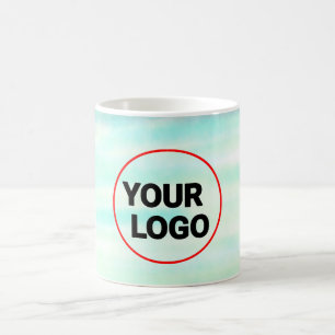 Caneca De Café Mínimo de texto do logotipo de abstrato de cor ve