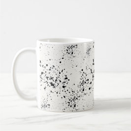 Caneca De Café Mínimo de Tinta Negra Splatter de Café