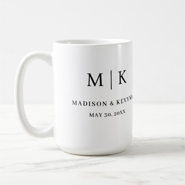 Caneca De Café Mínimo e Chic | Casamento (Esquerda)