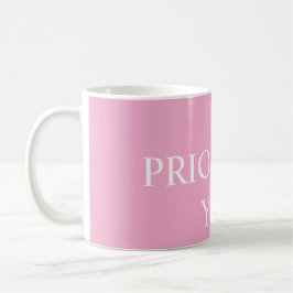 Caneca De Café Mínimo Priorizar Você Cita Rosa Empoeirado Rosa