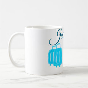 Caneca De Café Mínimo simples adicione seu nome texto localidade