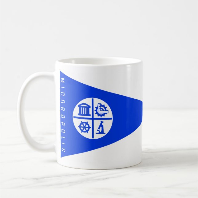 Caneca De Café Minneapolis Flag (Esquerda)