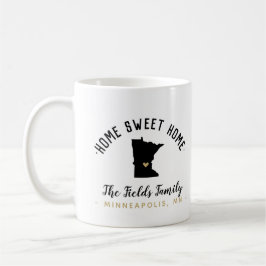 Caneca De Café Minnesota Home Sweet Home Family Monograma Mug