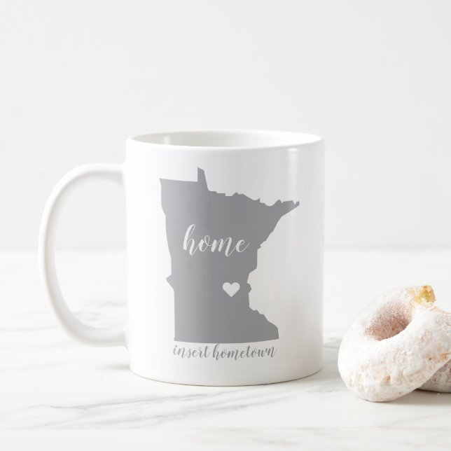 Caneca De Café Minnesota Hometown Mug com Personalização (Com Donut)
