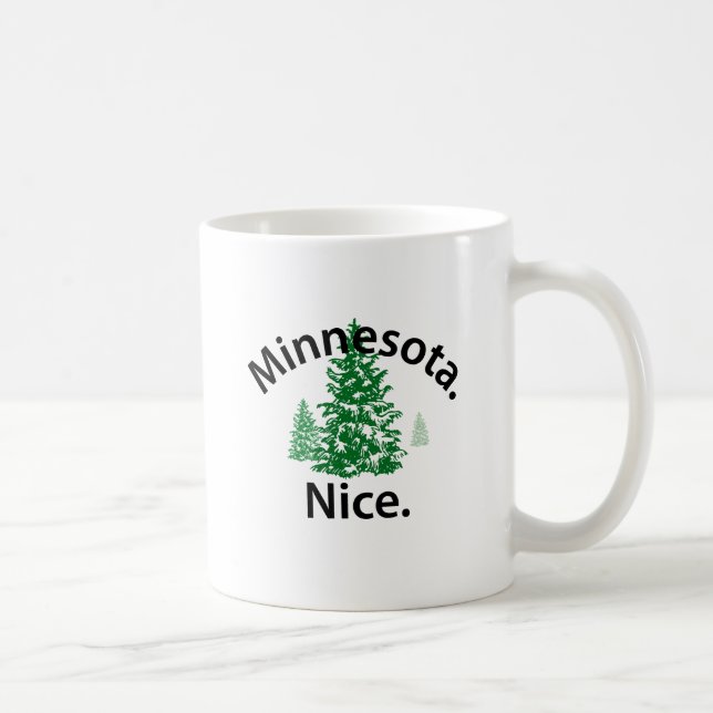 Caneca De Café Minnesota Nice. Ponto! (texto em preto) (Direita)