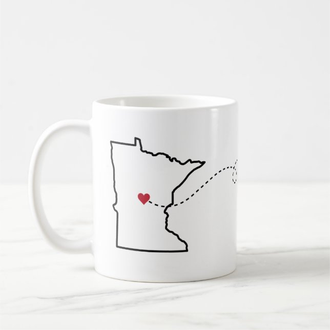 Caneca De Café Minnesota para Utah - Heart2Heart Coffee Mug (Esquerda)