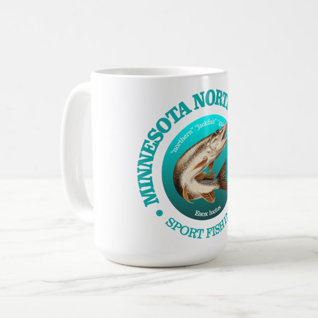 Caneca De Café Minnesota Pike Fish (Frente Esquerda)