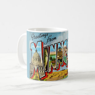 Caneca De Café Minnesota vintage Postcard Mug