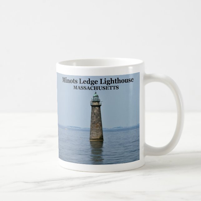 Caneca De Café Minots Ledge Lighthouse, Massachusetts Mug (Direita)