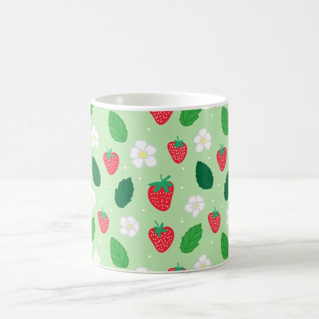 Caneca De Café Mint Green Strawberry (Centro)