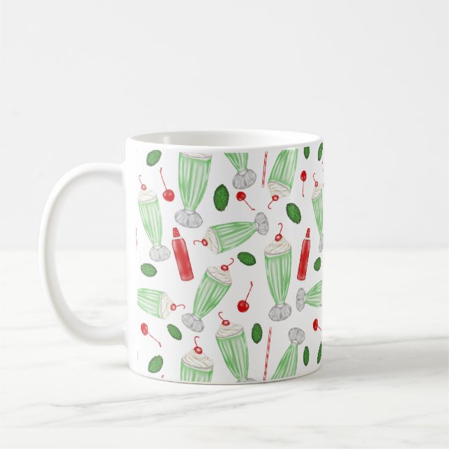 Caneca De Café Mint Milkshake Toss Coffee Mug (Esquerda)