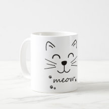 Miow Cat Face Feliz Felina Mug