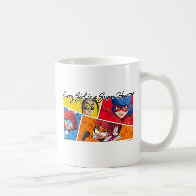 Caneca De Café Miraculosa Todas as Raparigas é Super Herói (Direita)