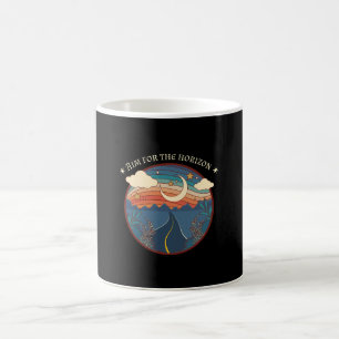 Caneca De Café Mire para o horizonte viagem natureza rodovia