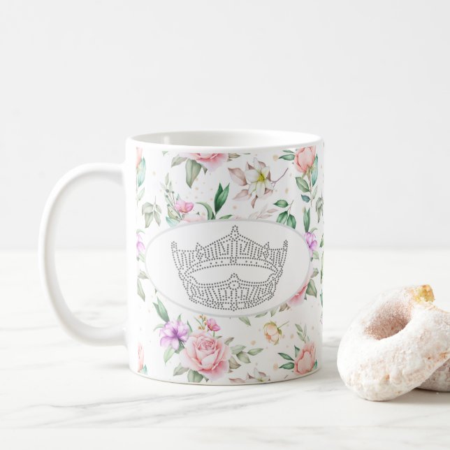 Caneca De Café Miss America Pageant Crown Mug (Com Donut)