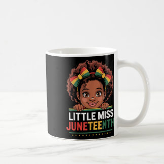 Caneca De Café Miss Juneteenth Freedom Black American African Gir