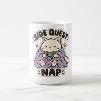Caneca De Café Missão Paralela Soneca Gamer Sonolento Gato