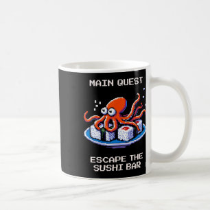 Caneca De Café Missão Principal Escape The Sushi R Octopus Pixel 