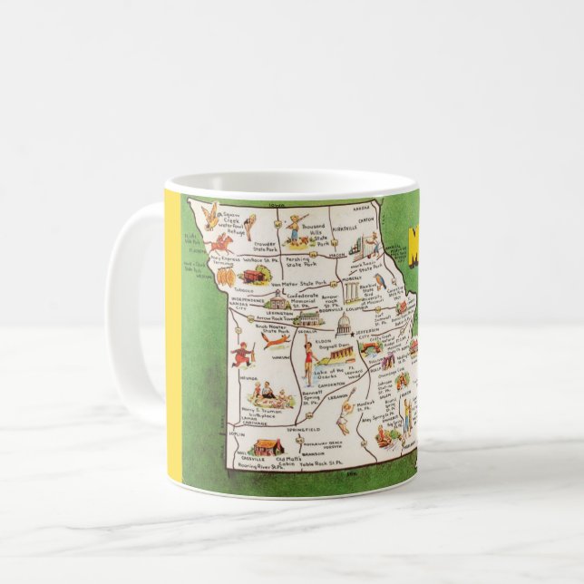 Caneca De Café Missouri Map Mug (Frente Esquerda)