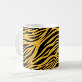 Caneca De Café Missouri Tiger Strips Black and Dourado