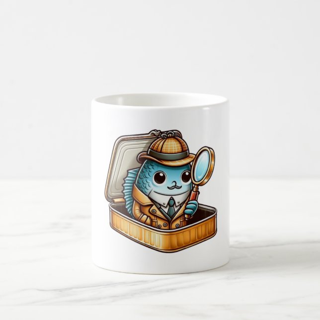 Caneca de Café Mistério Detetive Sardinha (Centro)