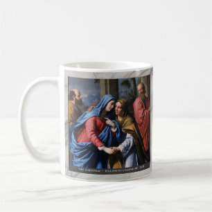 Caneca De Café Mistérios Gozosos do Rosário Item #2: Visitação