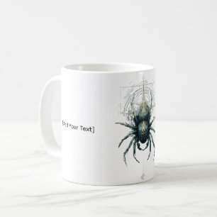 Caneca De Café Mística Geometria Escura de Aranha Oculta