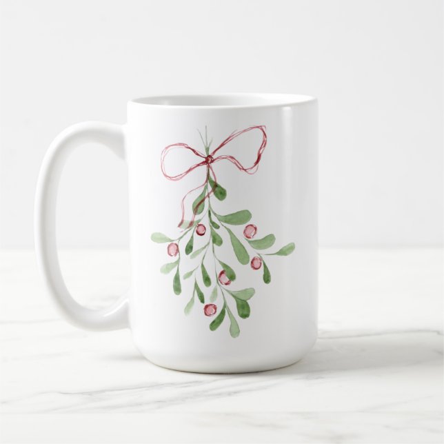 Caneca De Café Mistura de Aquarela de Natal (Esquerda)