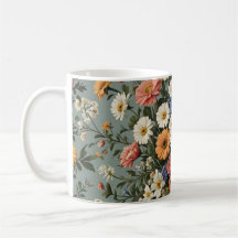 Mistura de flores num vaso