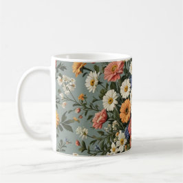 Caneca De Café Mistura de flores num vaso