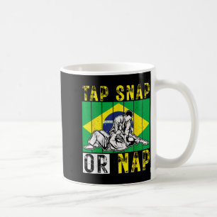 Caneca De Café Mistura de Jiu Jitsu Brasileiro Tap Snap ou Nap BJ
